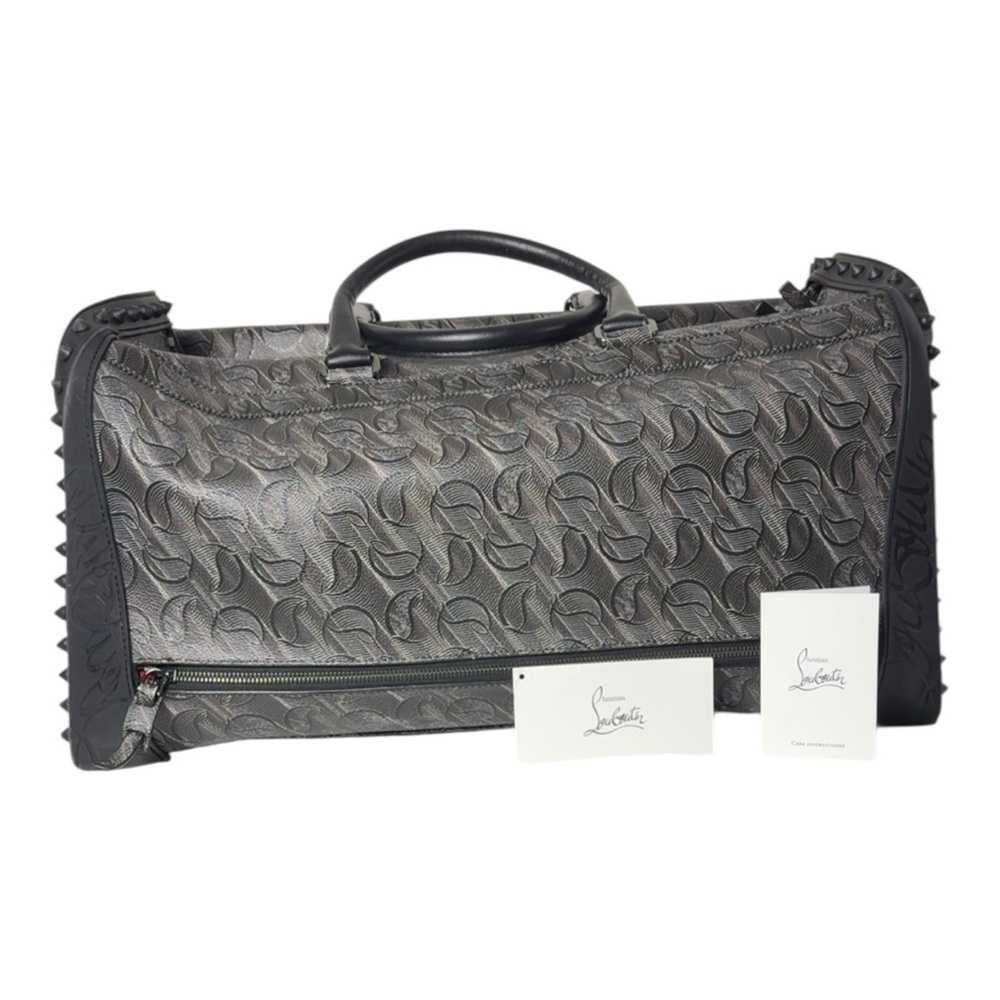 Authentic Christian Louboutin Sneakender Monogram Leather Travel Duffel Bag